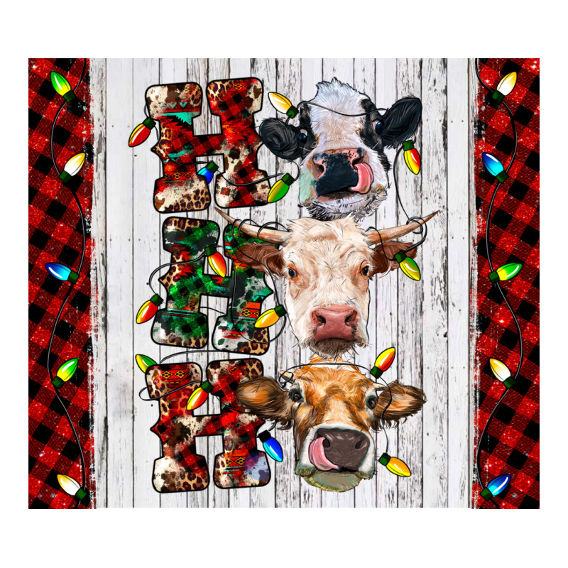 Ho Ho Ho Christmas Cow Heavyweight Hoodie by RanaPortraitStore | Teevron