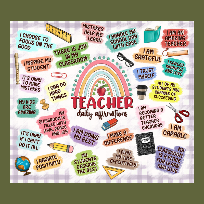 Teacher Daily Affirmations Classic Tee by MaliasSmallBusiness | Teevron