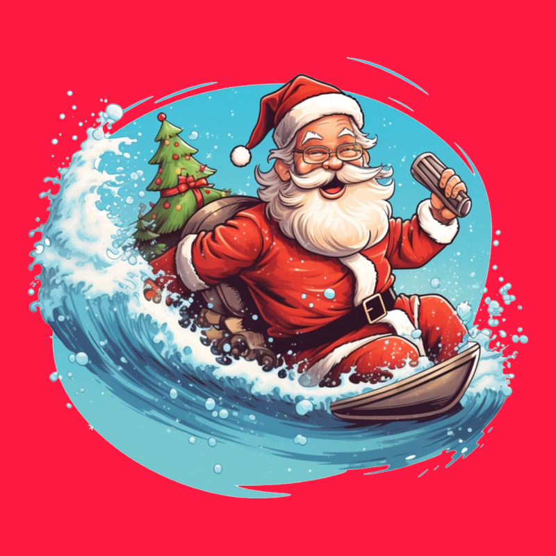 Surf Happy Santa Zipper Hoodie by Unal Design | Teevron