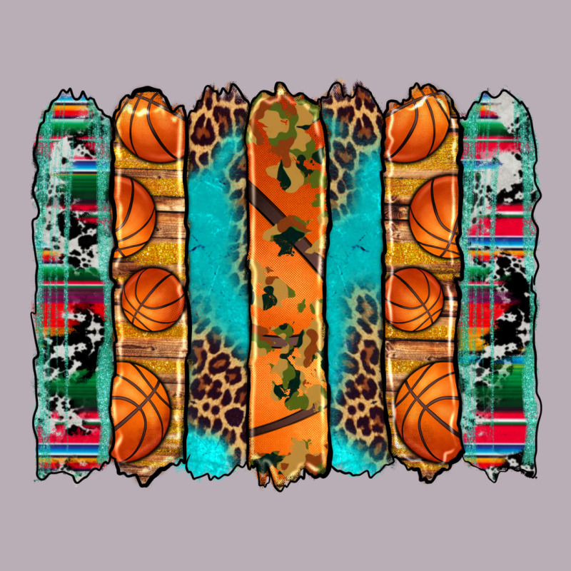 Basketball Serape Cowhide Turquoise Leopard Glitter  Brushstrokes Vintage Tee by Artiststas | Teevron