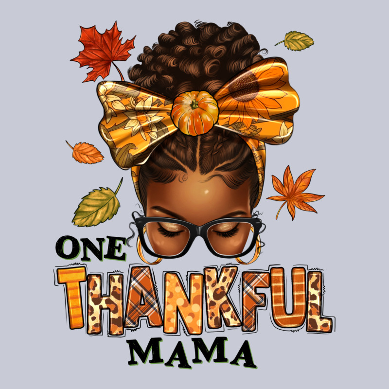 One Thankful Mama Afro Messy Bun Heavyweight Hoodie by texasbilliewilder | Teevron