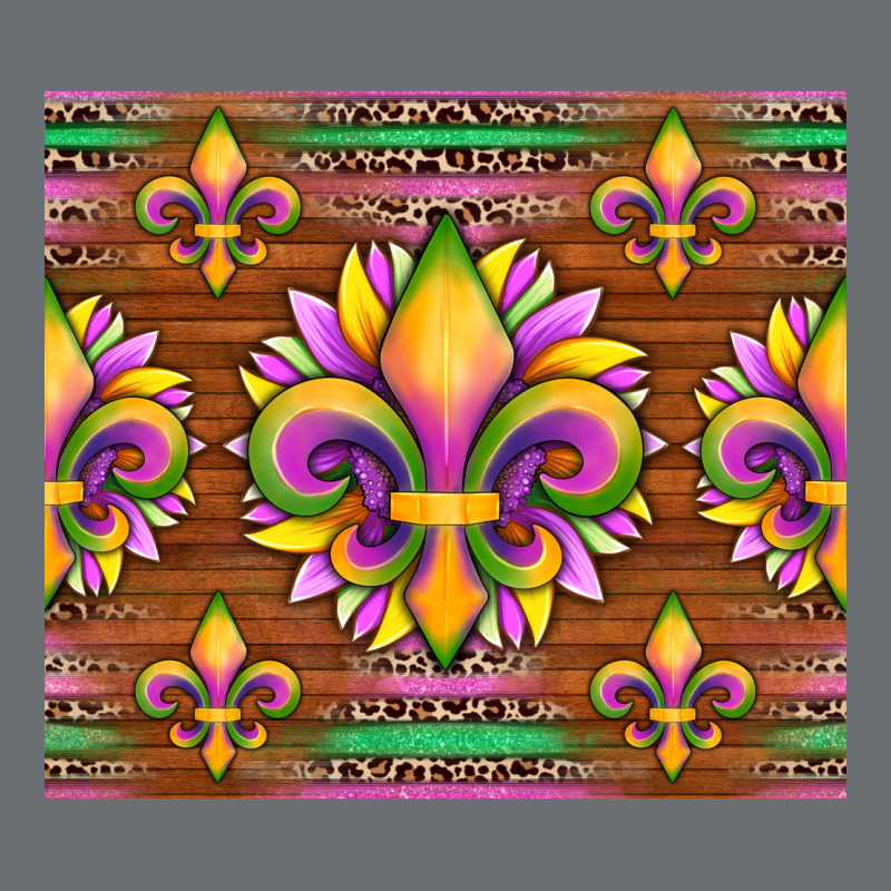 Mardi Gras Sunflowers Fleur, De Lis Glitter Leopard Background Premium Hoodie by Artiststas | Teevron