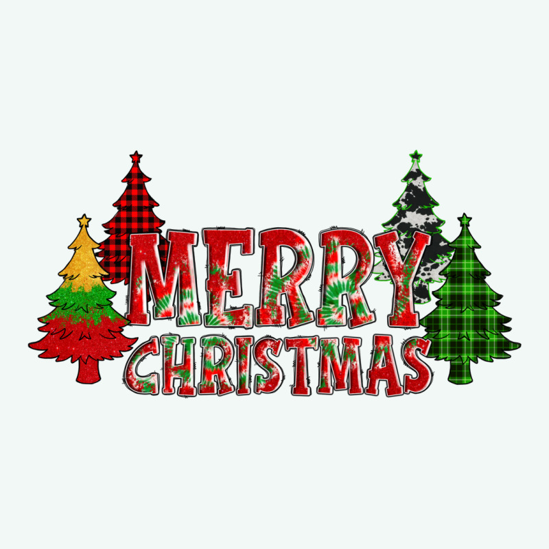 Merry Christmas Glitter Plaid Trees Premium Hoodie by AdoDesignShop | Teevron