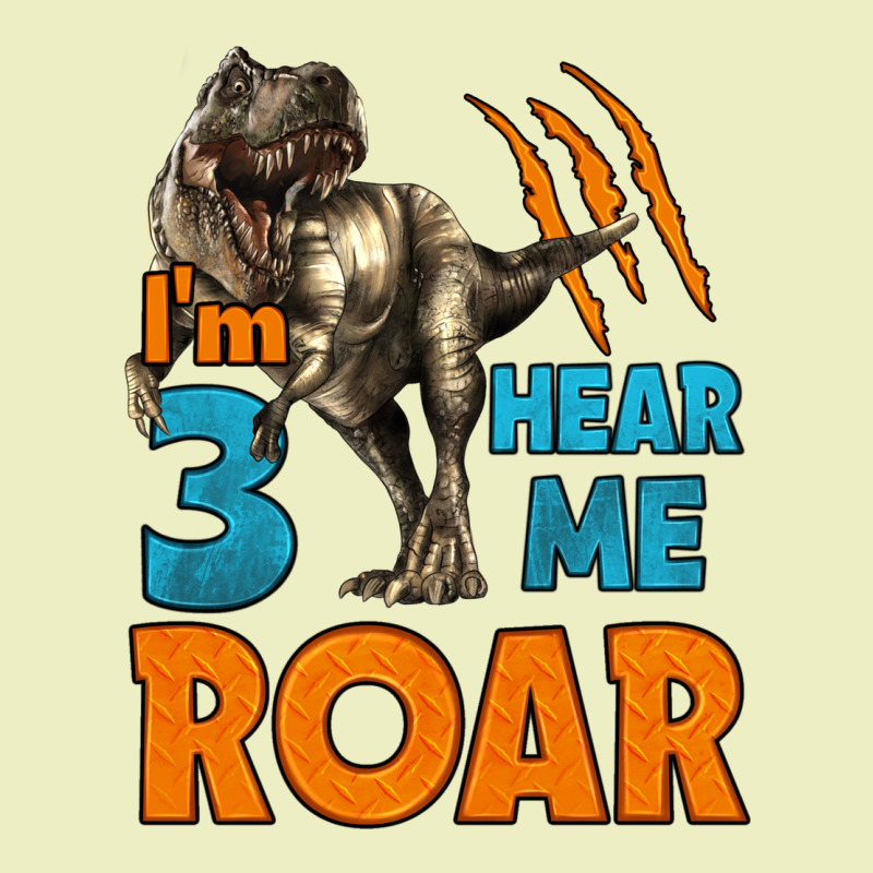 I'm Three Hear Me Roar Dinosaur Birthday Urban Hoodie by LillyAllenDesigns | Teevron