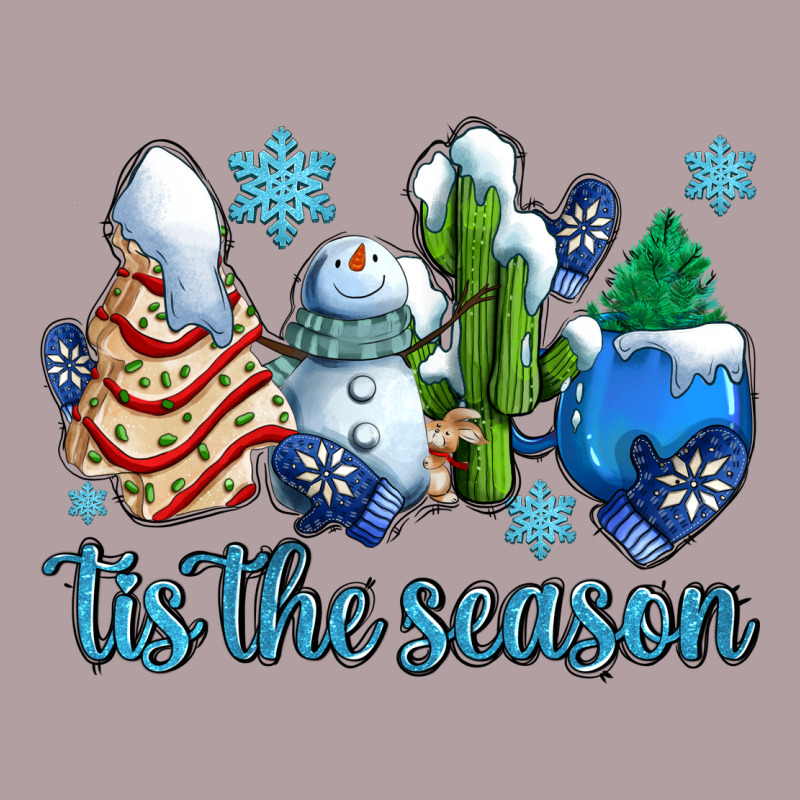 Tis The Season Christmas Tree  Cake Winter And Snowman Vintage Hoodie by AdoDesignShop | Teevron