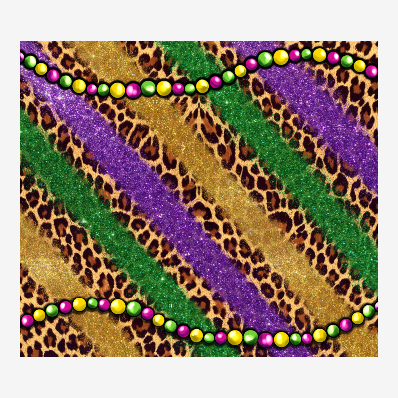 Mardi Gras Leopard Glitter Bead Urban Hoodie by BarkalooDesign | Teevron