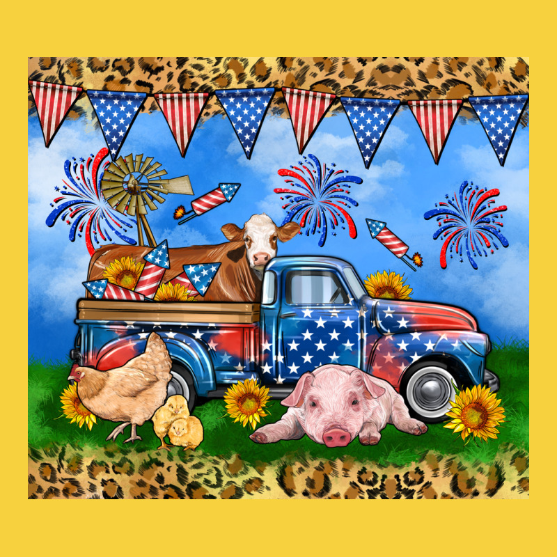 America Farm Animals Truck 20oz Skinny Tumbler Premium Sweatshirt by Neo Western | Teevron