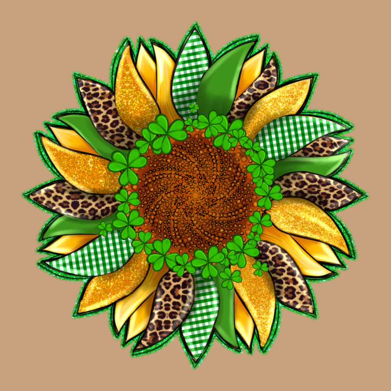 St Patricks Sunflower With Leopard  Shamrock And Glitter Vintage Tee by Artiststas | Teevron