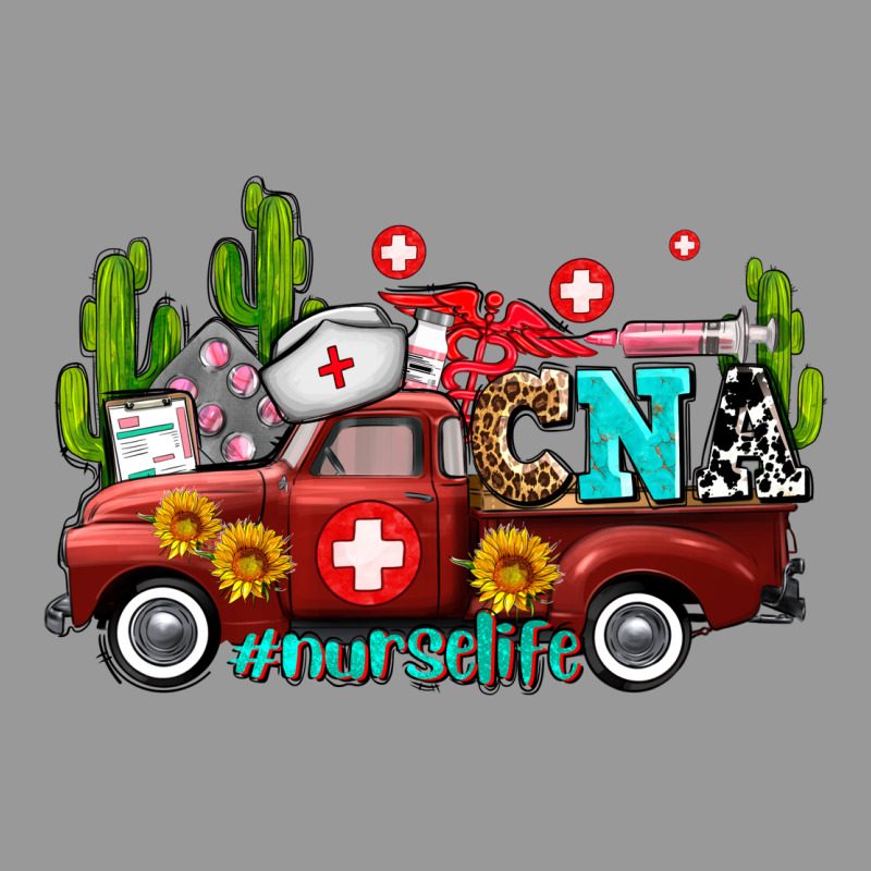 Cna Nurse Truck With Cactus And Sunflowers Vintage Hoodie by AdoDesignShop | Teevron