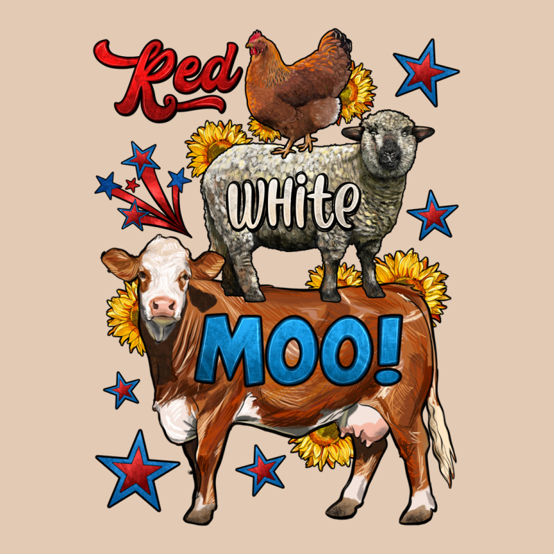 Red White Moo Farm Animals 4th Of July Urban Hoodie by LillyAllenDesigns | Teevron