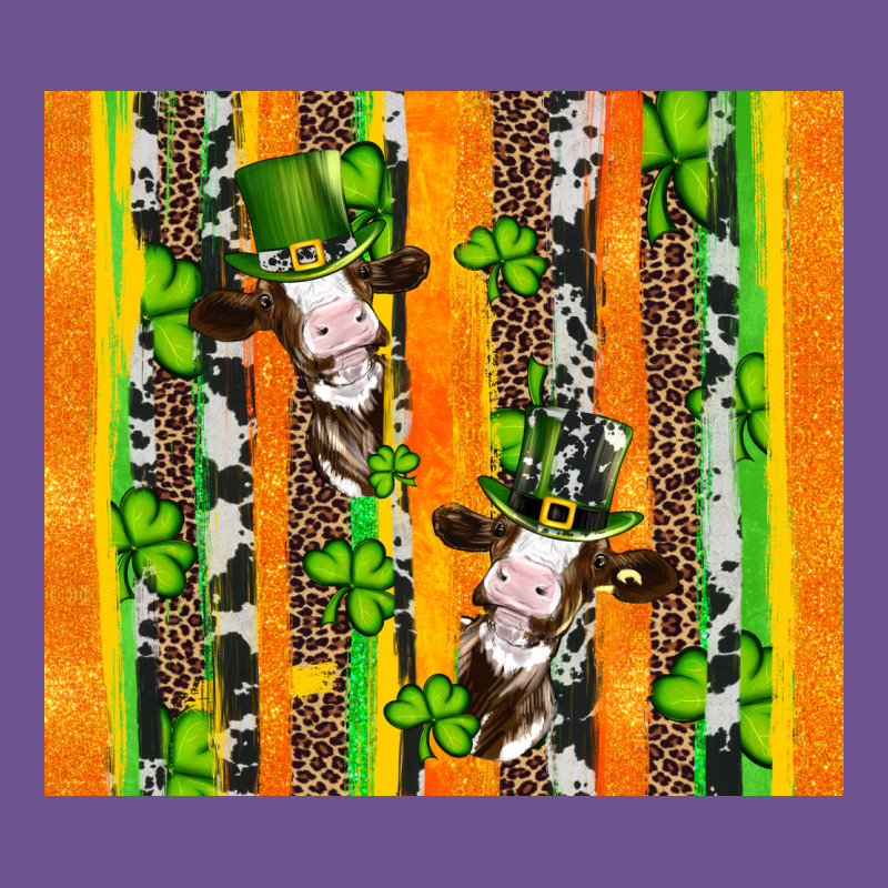 St Patricks Cow And Shamrock With Cowhide Vintage Tee by Artiststas | Teevron
