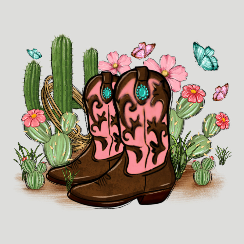 Cowboy Boots With Cactus Zipper Hoodie by MaliasSmallBusiness | Teevron