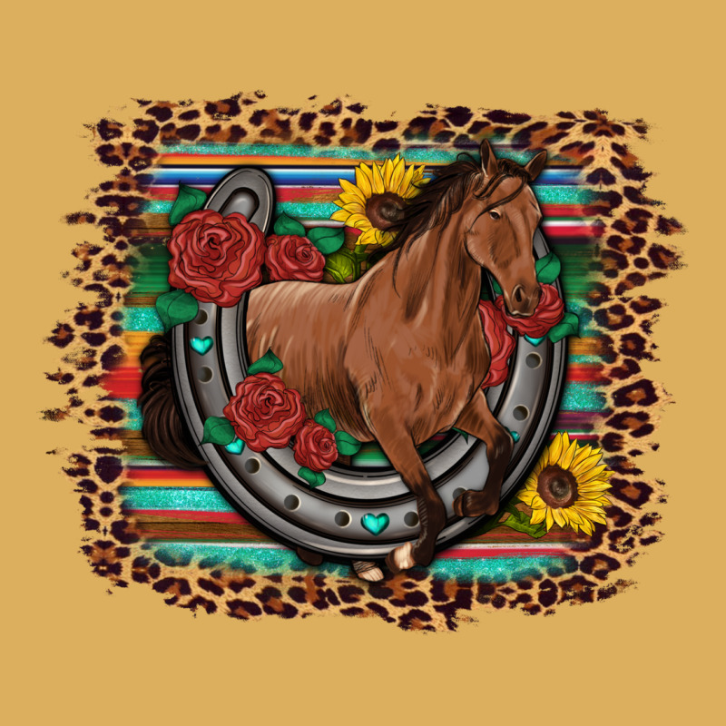 Western Horse Horseshoe Roses Sunflowers Serape Leopard Premium Hoodie by Artiststas | Teevron