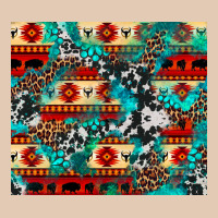Aztec Leopard Cowhide Turquoise Urban Hoodie | Teevron