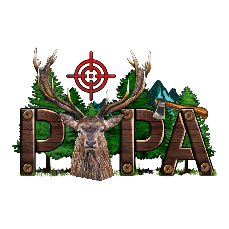 Western Papa Deer Hunting Premium Tee by LillyAllenDesigns | Teevron