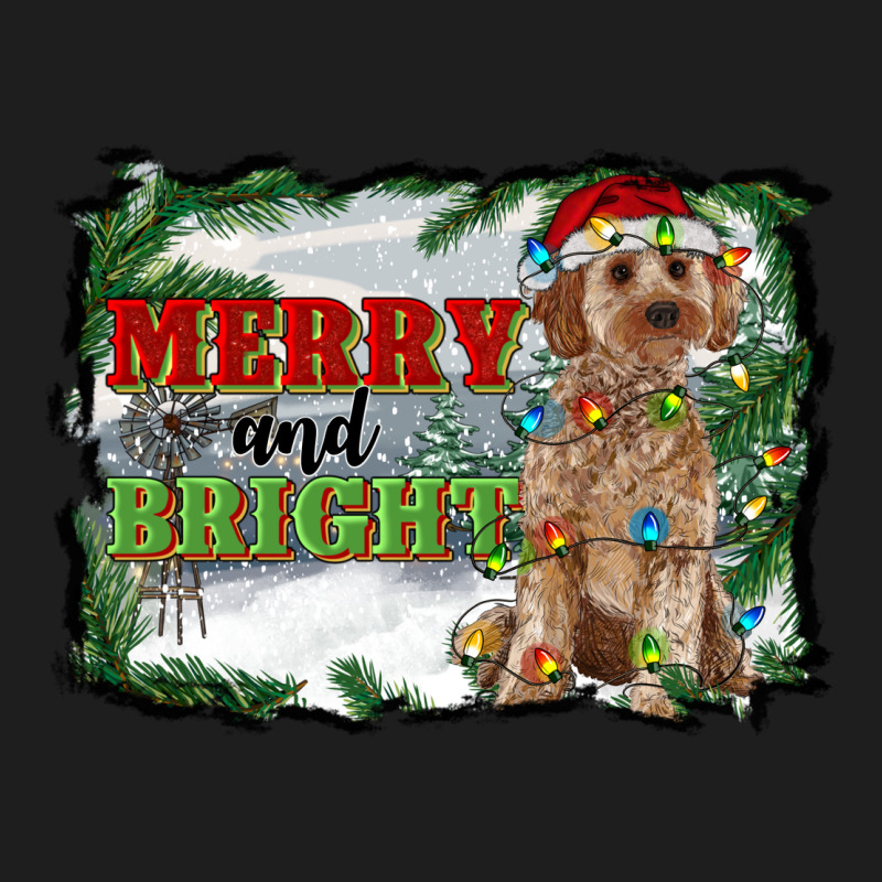 Merry And Bright Cockapoo Heavyweight Hoodie by RanaPortraitStore | Teevron