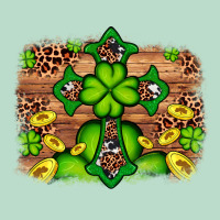 Western Shamrock Cross Leopard Background Premium Hoodie | Teevron