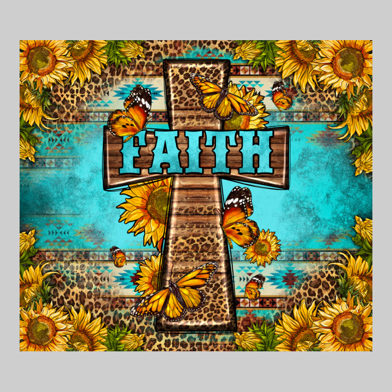 Western Faith Cross Butterfly Premium Tee by LillyAllenDesigns | Teevron