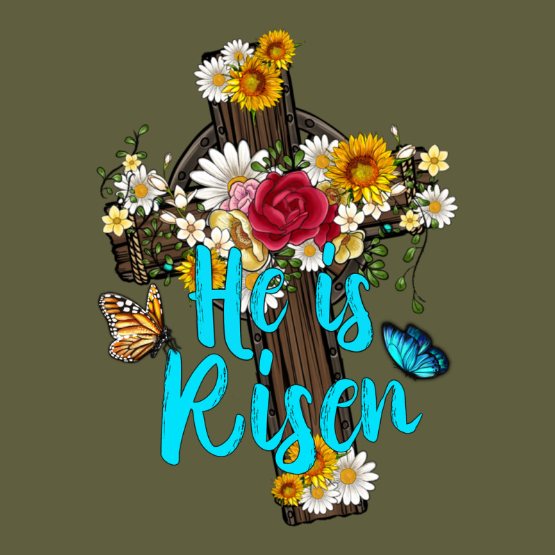 He Is Rısen With Cross And Butterfly Vintage Tee by Artiststas | Teevron