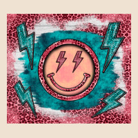 Western Lightning Bolt Smiling Face Turquoise Urban Hoodie | Teevron