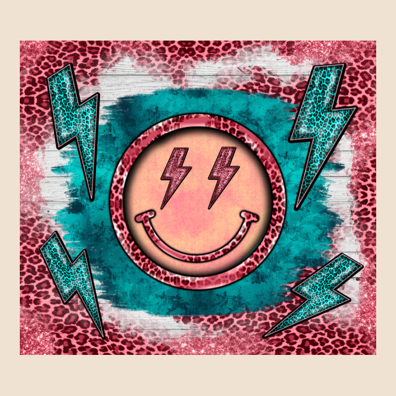 Western Lightning Bolt Smiling Face Turquoise Urban Hoodie by BarkalooDesign | Teevron