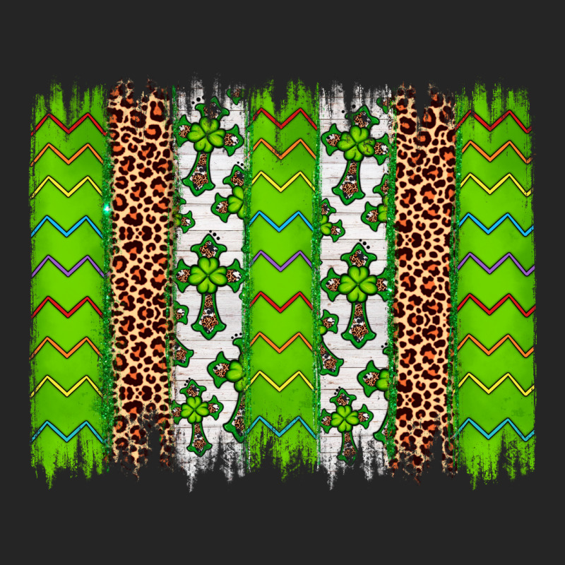 Western St. Patrick's Shamrock Cross Leopard Brushstroke Premium Hoodie by Artiststas | Teevron