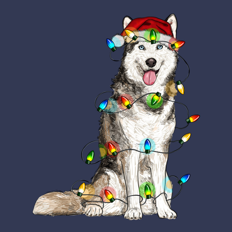 Husky With Christmas Lights Heavyweight Hoodie by RanaPortraitStore | Teevron
