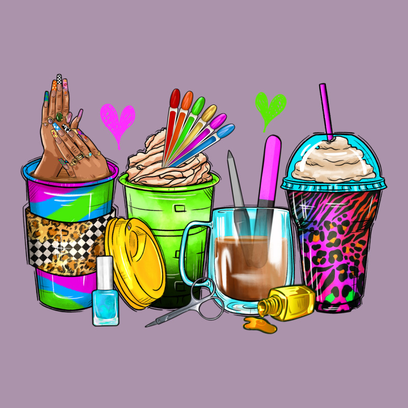 Nail Art Coffee Cups Heavyweight Hoodie by Zillion Design Studio | Teevron