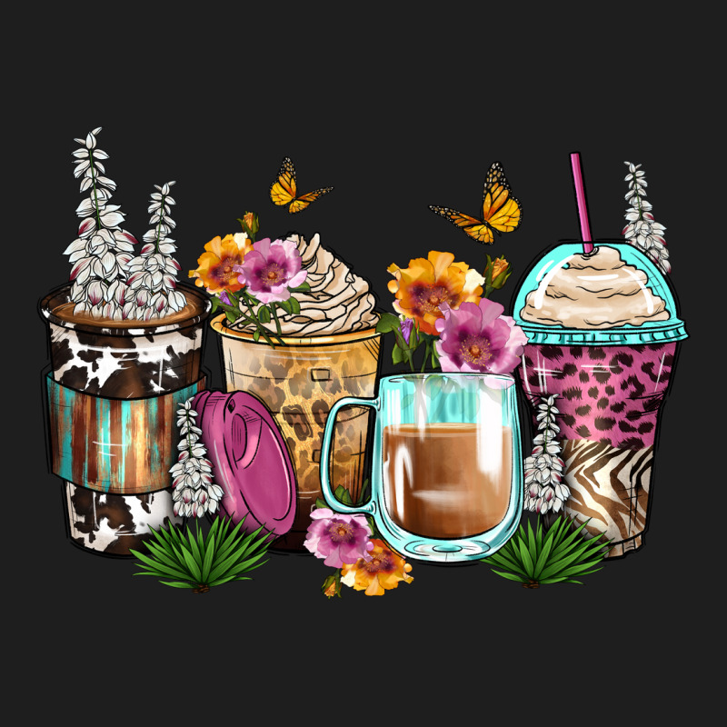 Floral Coffee Cups Heavyweight Hoodie by Zillion Design Studio | Teevron