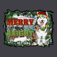 Merry And Bright Husky Farm  Background Heavyweight Hoodie | Teevron