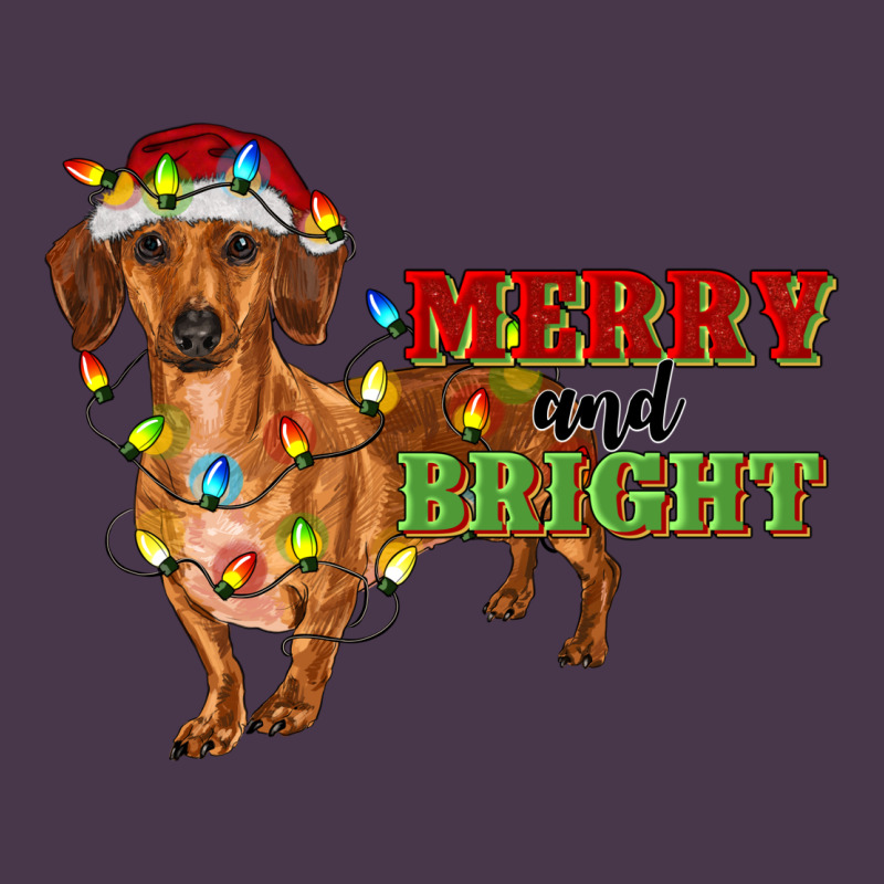 Merry And Bright Dachshund Heavyweight Hoodie by RanaPortraitStore | Teevron