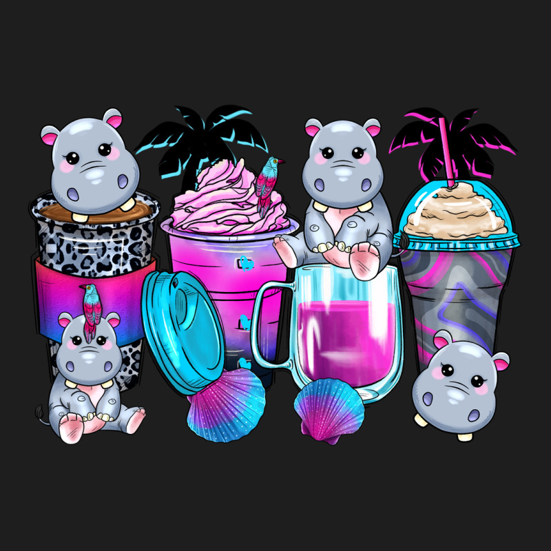 Hippopotamus Coffee Cups Heavyweight Hoodie by Zillion Design Studio | Teevron
