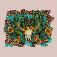 Leopard Bull Skull Cactus Sunflowers Premium Hoodie | Teevron