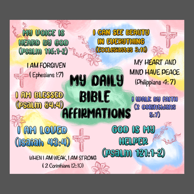 Daily Bible Affirmations Zipper Hoodie by MaliasSmallBusiness | Teevron