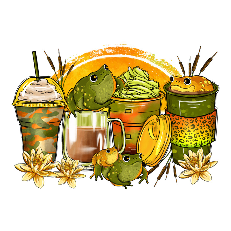 Frog Coffee Cups Heavyweight Hoodie by Zillion Design Studio | Teevron
