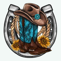 Western Horseshoe Boots Hat Rope Sunflower Premium Hoodie | Teevron