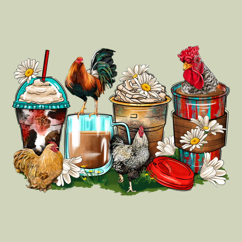 Rooster Coffee Cups Heavyweight Hoodie by Zillion Design Studio | Teevron