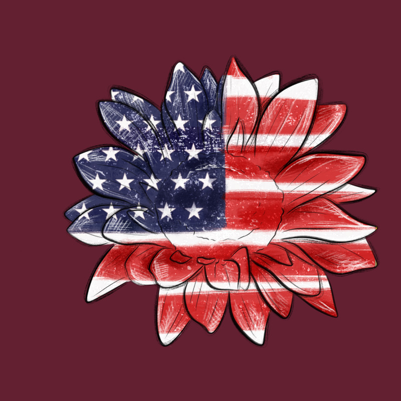 American Flag Sunflower Classic Tee by MaliasSmallBusiness | Teevron