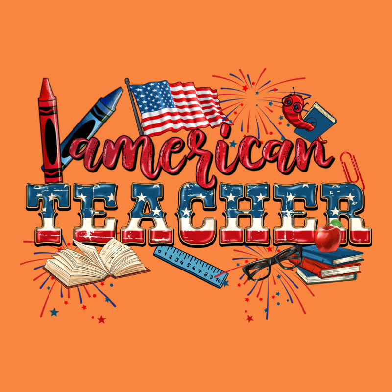 American Teacher 4th Of July Premium Sweatshirt by CowGirlArtShop | Teevron
