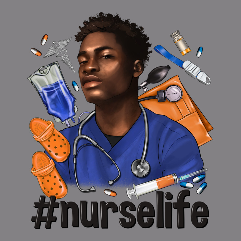 Afro Man Nurse Life Heavyweight Hoodie by texasbilliewilder | Teevron