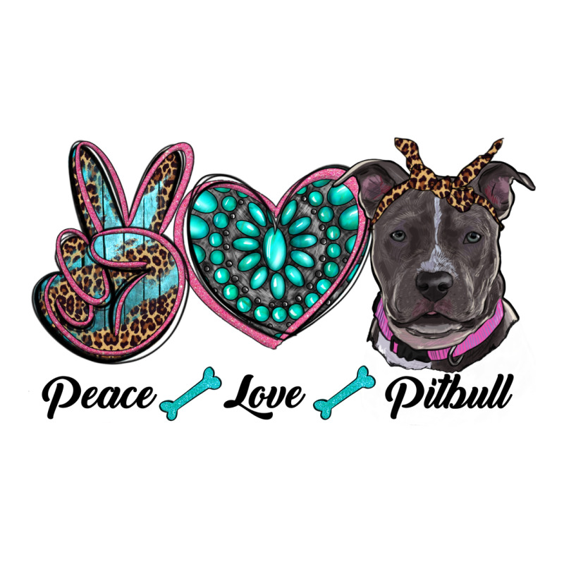 Peace Love Pitbull Heavyweight Hoodie by RanaPortraitStore | Teevron