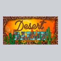 Western Desert Darlin Sunset Cactus Leopard Serape   License Plate Tem Urban Hoodie | Teevron