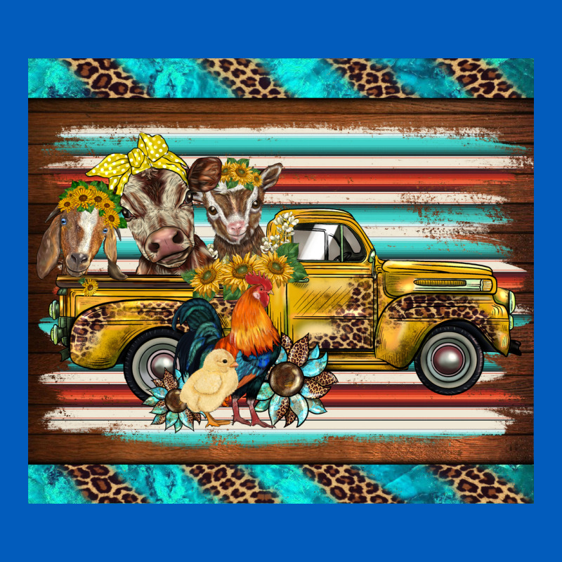 Western Truck Farm Animals Serape Leopard Turquoise's Urban Hoodie by BarkalooDesign | Teevron