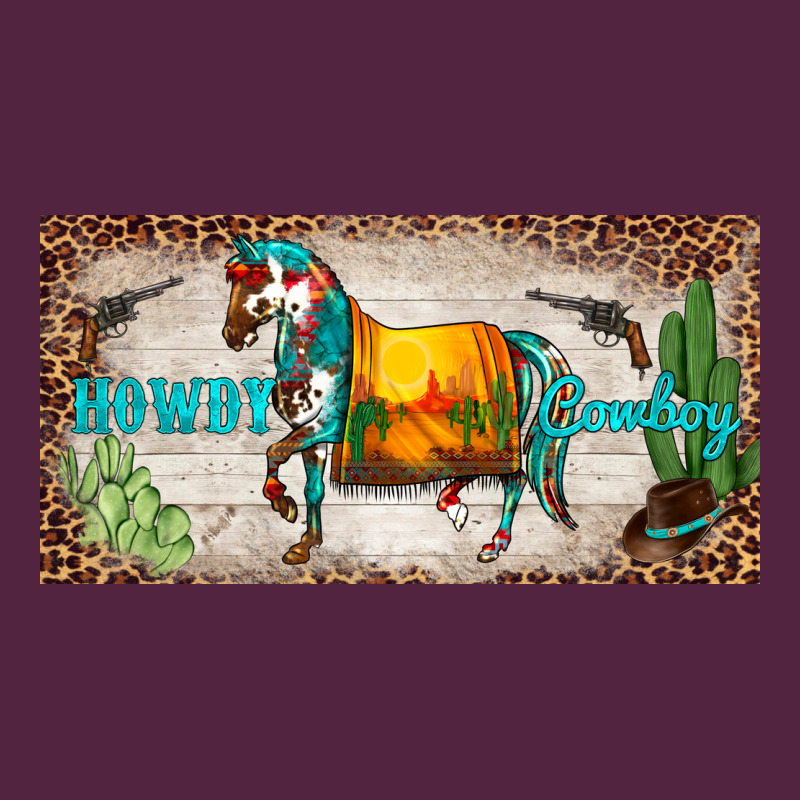 Western Howdy Cowboy Horse Sunset Weapon Cactus Leopard  License Plate Urban Hoodie by BarkalooDesign | Teevron