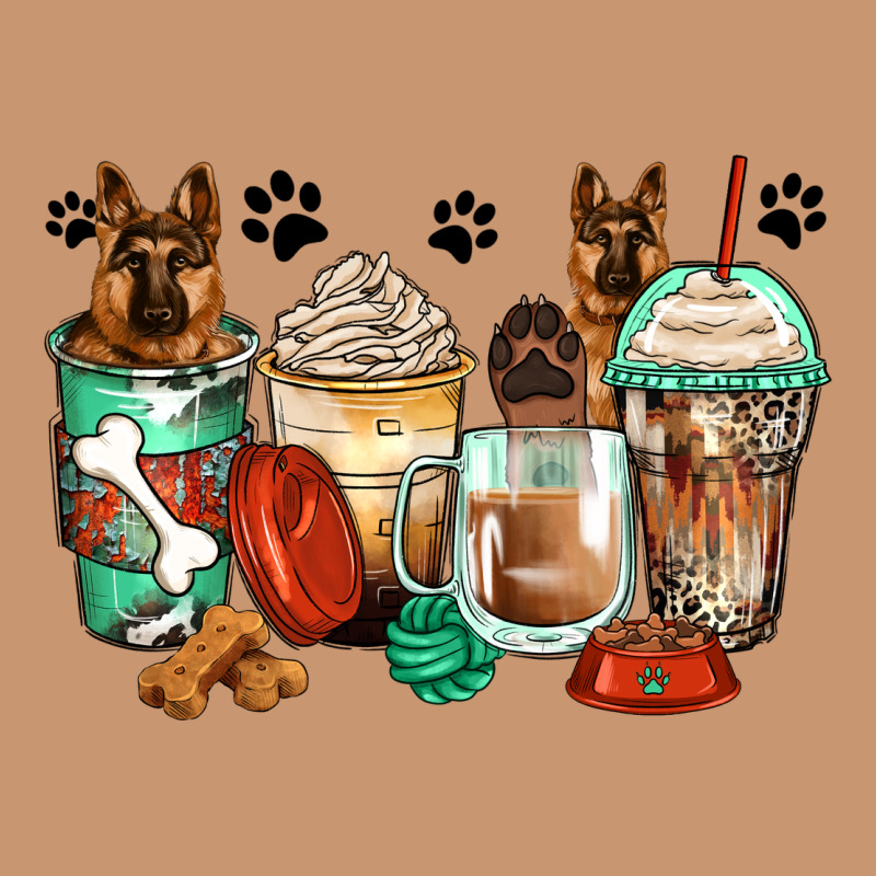 German Shepherds Coffee Cups Heavyweight Hoodie by Zillion Design Studio | Teevron