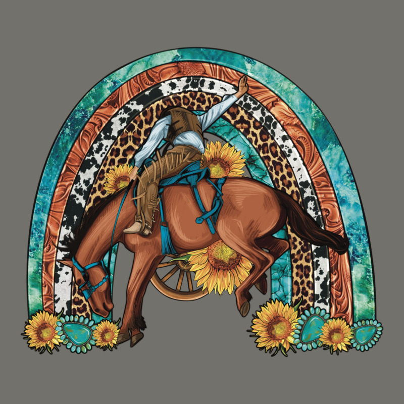 Bucking Bronco Rodeo Rainbow Premium Hoodie by Artiststas | Teevron