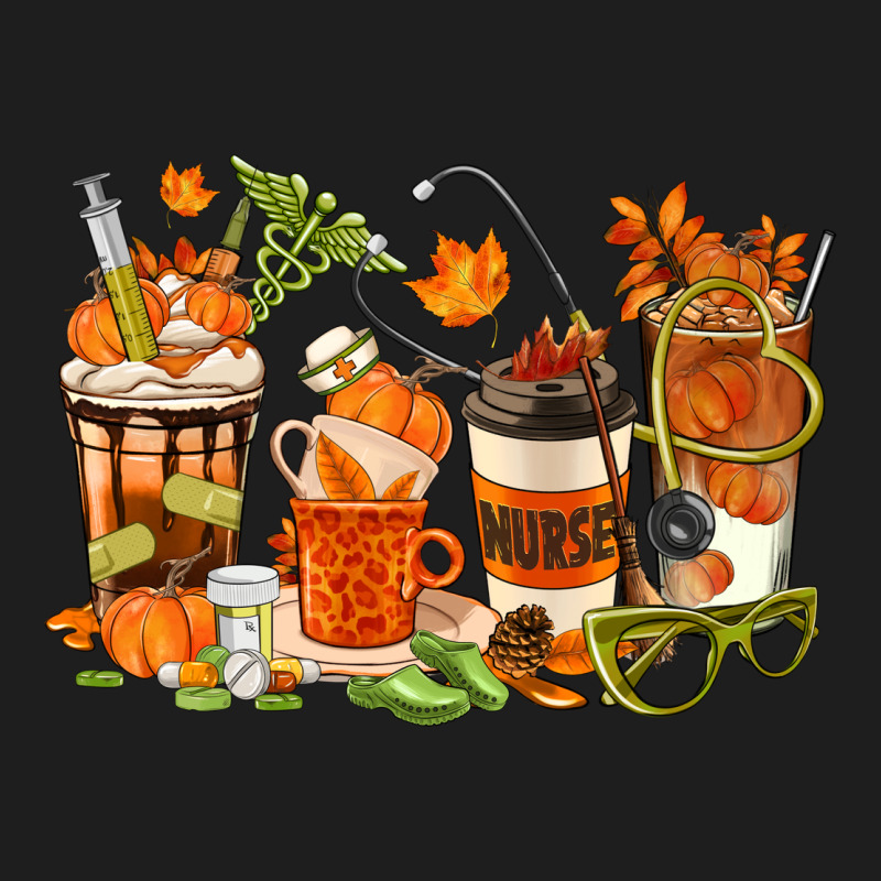 Fall Nurse Coffee Cups Heavyweight Hoodie by texasbilliewilder | Teevron