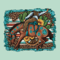 Bucking Bronco Cowboy Rodeo Cactus And Sunflowers Premium Hoodie | Teevron