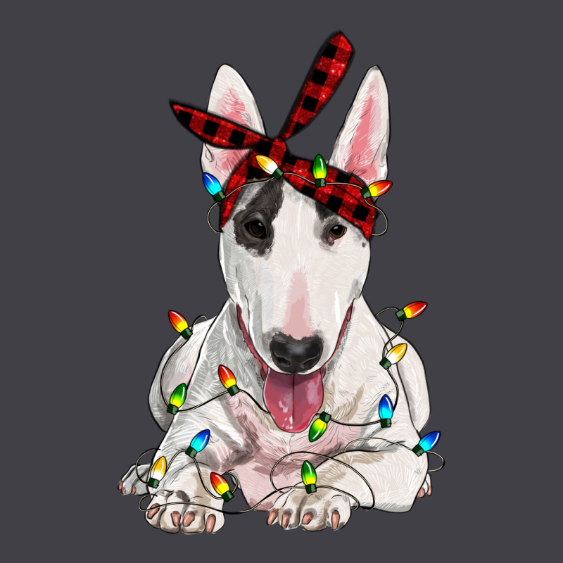 Bull Terrier With Christmas Lights Heavyweight Hoodie by RanaPortraitStore | Teevron