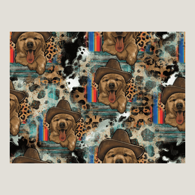Dog Pattern Heavy Core Tee by CowhideDigitalArt | Teevron